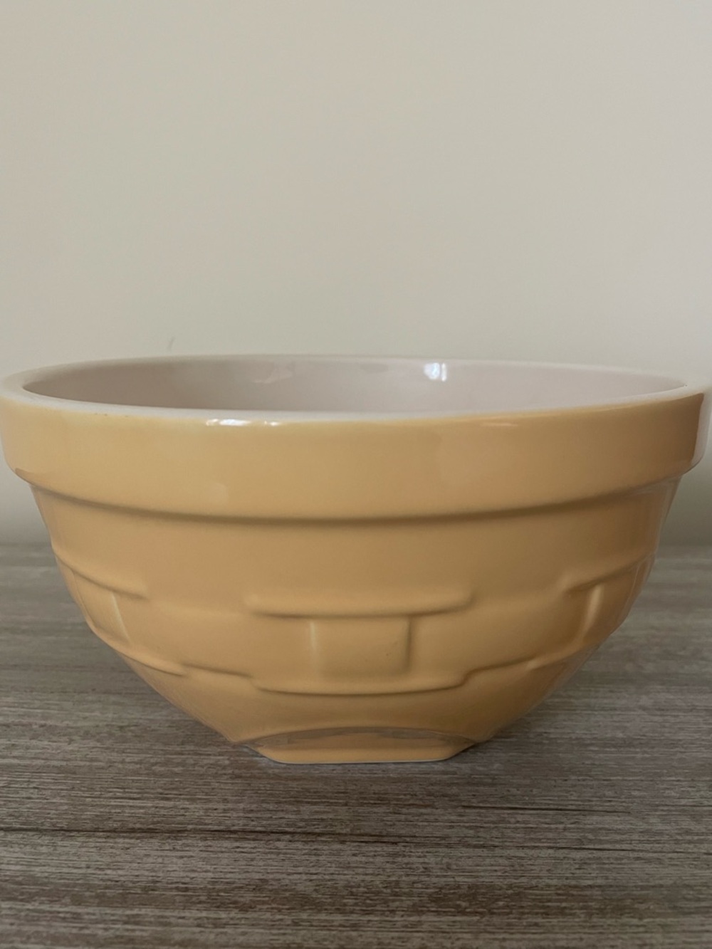Longaberger Woven Traditions  Butternut Yellow Tip & Mix Mixing Bowl